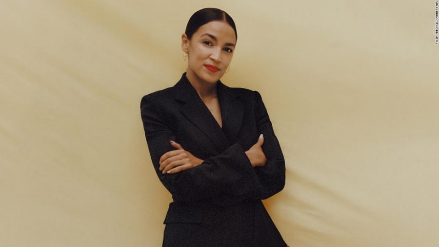 AOC poses for Vanity Fair. photo by: Tyler Mitchell