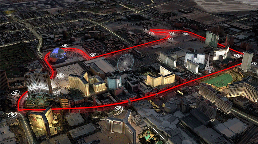 The Las Vegas Circuit will be featured as a night street race on the renowned Vegas Strip. 