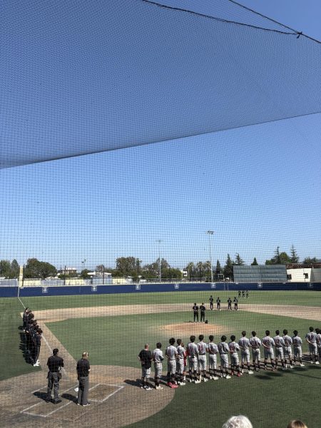 The baseball knights at one of their home games this season.